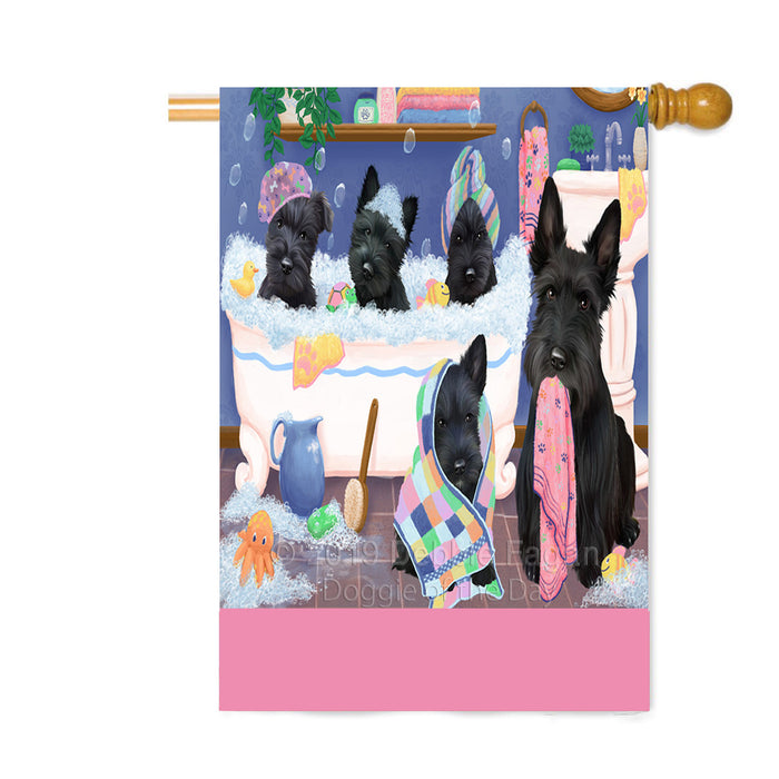 Personalized Rub A Dub Dogs In A Tub Scottish Terrier Dogs Custom House Flag FLG64371