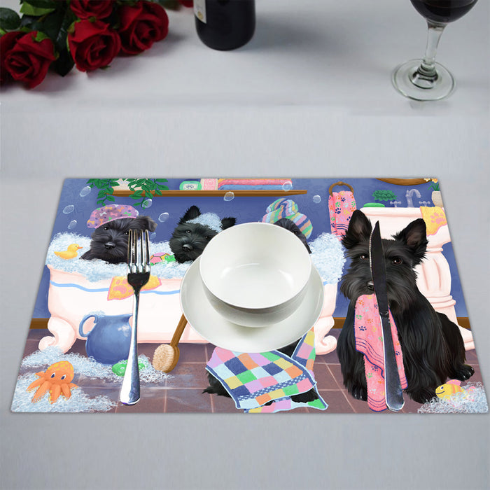 Rub A Dub Dogs In A Tub Scottish Terrier Dogs Placemat