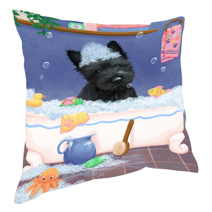 Rub A Dub Dog In A Tub Scottish Terrier Dog Pillow with Top Quality High-Resolution Images - Ultra Soft Pet Pillows for Sleeping - Reversible & Comfort - Ideal Gift for Dog Lover - Cushion for Sofa Couch Bed - 100% Polyester