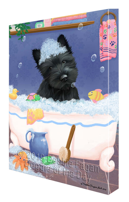 Rub A Dub Dog In A Tub Schnauzer Dog Canvas Print Wall Art Décor CVS143450
