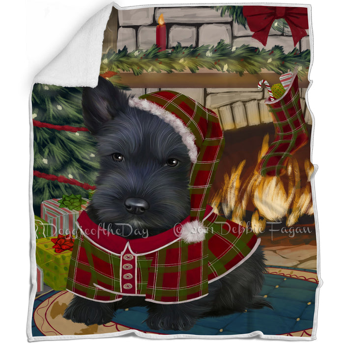 The Stocking was Hung Scottish Terrier Dog Blanket BLNKT119838