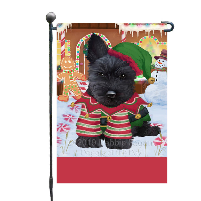 Personalized Gingerbread Candyfest Scottish Terrier Dog Custom Garden Flag GFLG64162