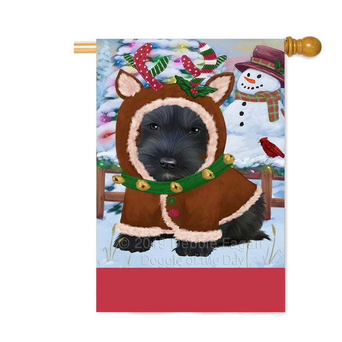 Personalized Gingerbread Candyfest Scottish Terrier Dog Custom House Flag FLG63946