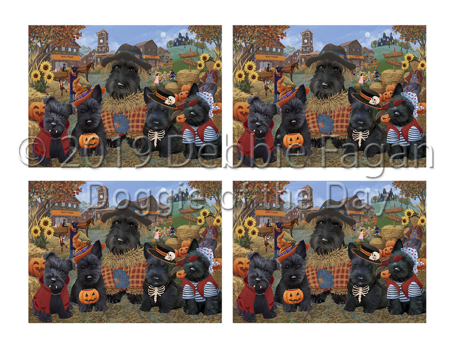 Halloween 'Round Town Scottish Terrier Dogs Placemat