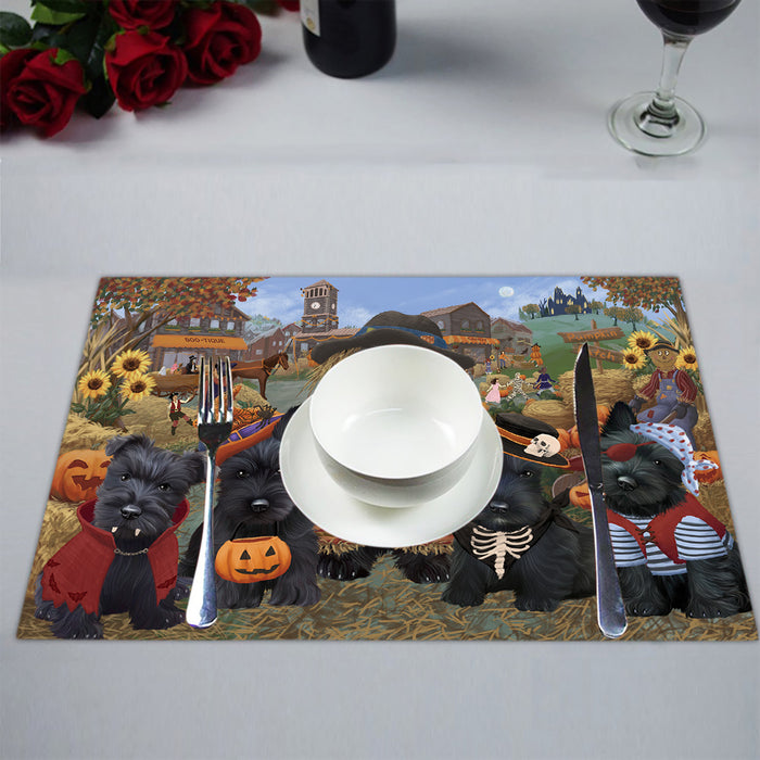 Halloween 'Round Town Scottish Terrier Dogs Placemat