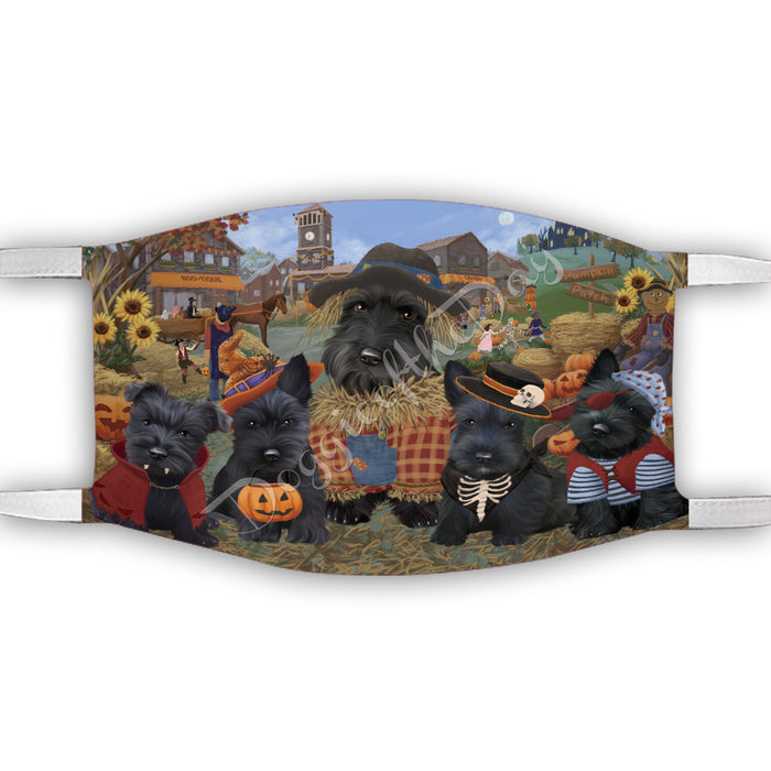 Halloween 'Round Town Scottish Terrier Dogs Face Mask FM49987