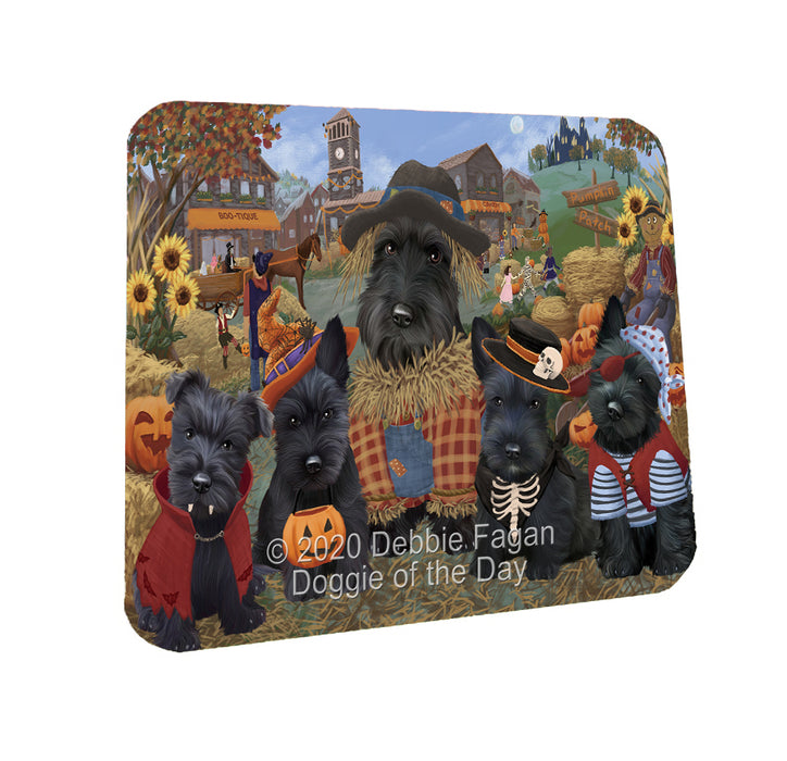 Halloween 'Round Town Scottish Terrier Dogs Coasters Set of 4 CSTA57985