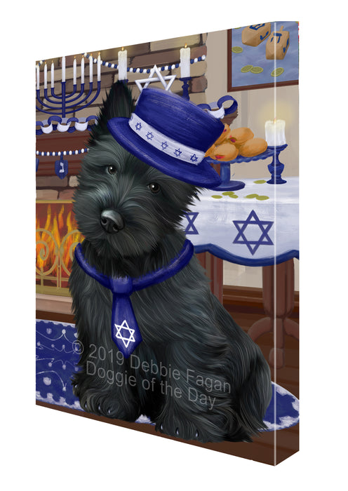 Happy Hanukkah Scottish Terrier Dog Canvas Print Wall Art Décor CVS144782