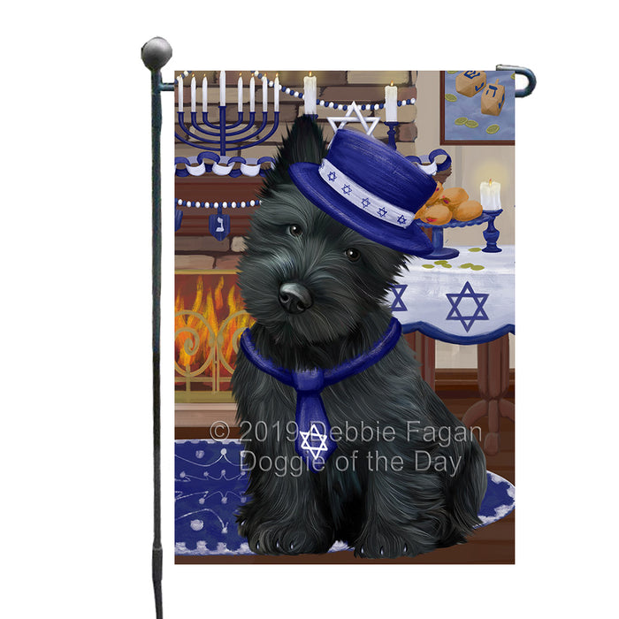 Happy Hanukkah Scottish Terrier Dog Garden Flag GFLG65835