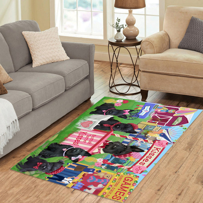 Carnival Kissing Booth Scottish Terrier Dogs Area Rug