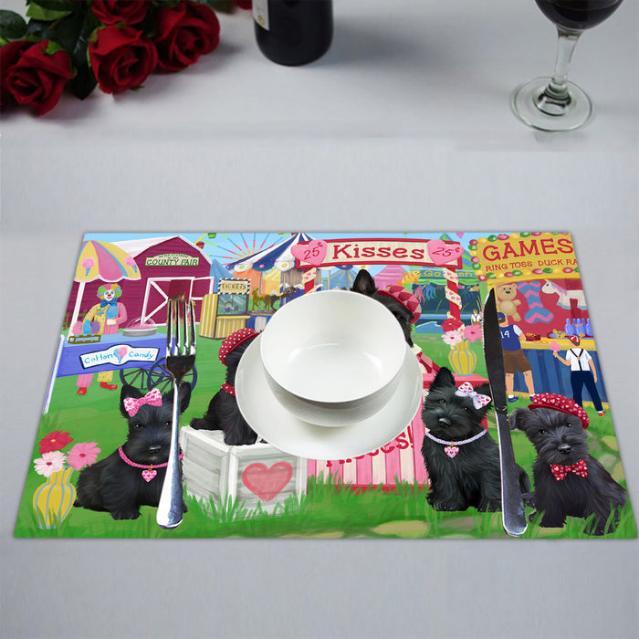 Carnival Kissing Booth Scottish Terrier Dogs Placemat