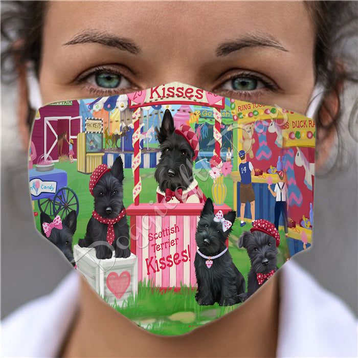 Carnival Kissing Booth Scottish Terrier Dogs Face Mask FM48078