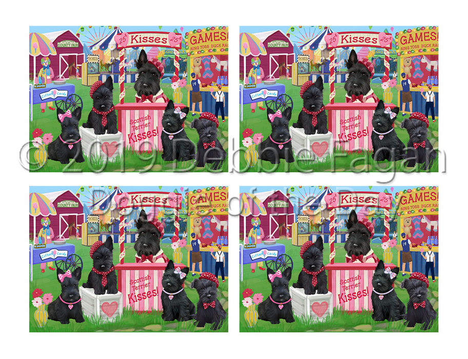 Carnival Kissing Booth Scottish Terrier Dogs Placemat