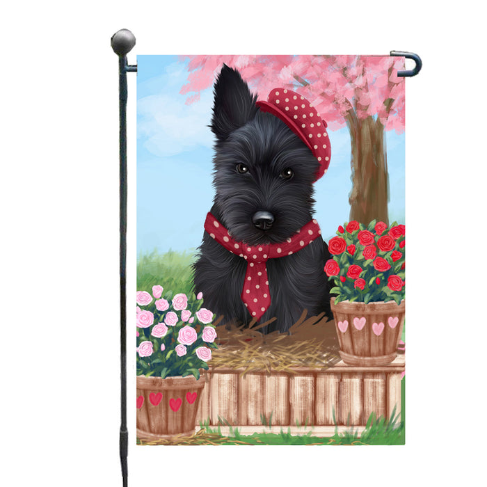 Personalized Rosie 25 Cent Kisses Scottish Terrier Dog Custom Garden Flag GFLG64787