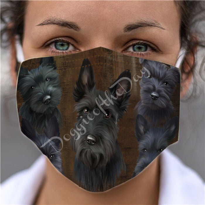 Rustic Scottish Terrier Dogs Face Mask FM50086