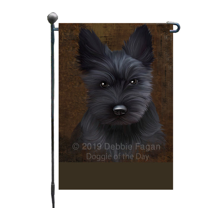 Personalized Rustic Scottish Terrier Dog Custom Garden Flag GFLG63620