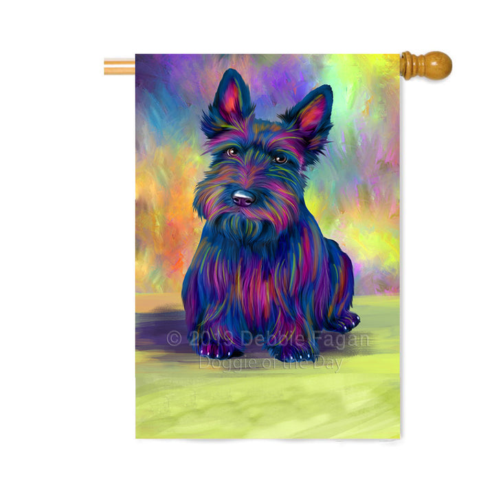 Personalized Paradise Wave Scottish Terrier Dog Custom House Flag FLG-DOTD-A60130