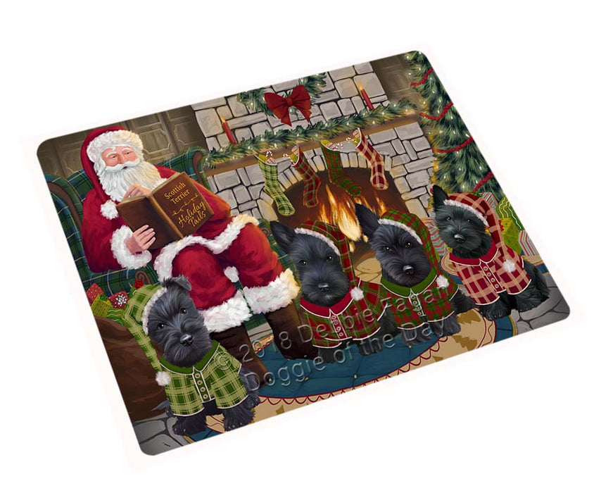 Christmas Cozy Holiday Tails Scottish Terriers Dog Cutting Board C71295