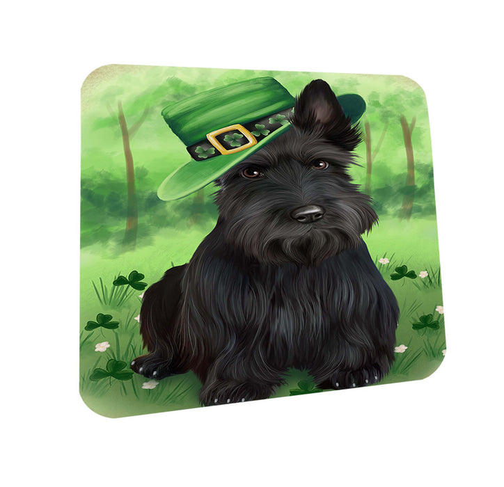 St. Patricks Day Irish Portrait Scottish Terrier Dog Coasters Set of 4 CST49343