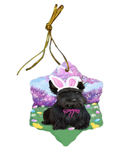 Scottish Terrier Dog Easter Holiday Star Porcelain Ornament SPOR49242