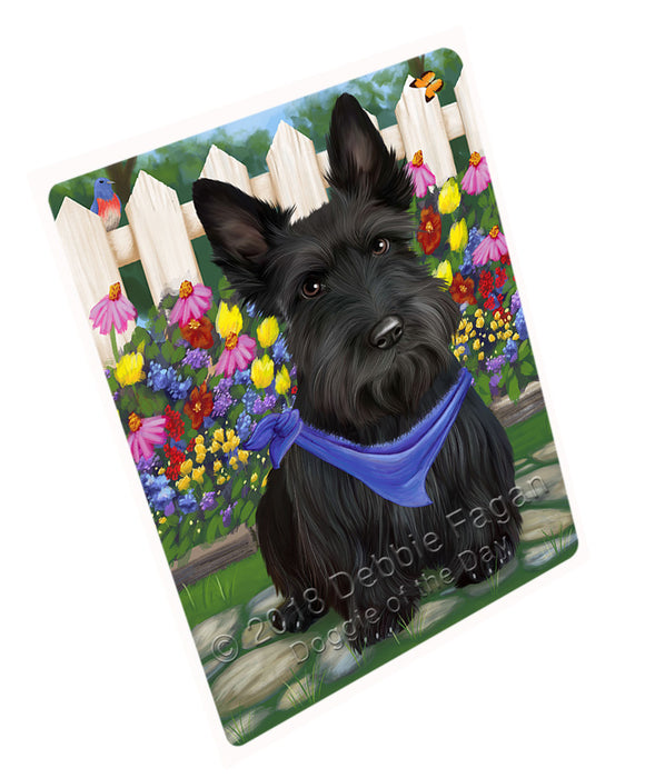 Spring Floral Scottish Terrier Dog Magnet Mini (3.5" x 2") MAG54318