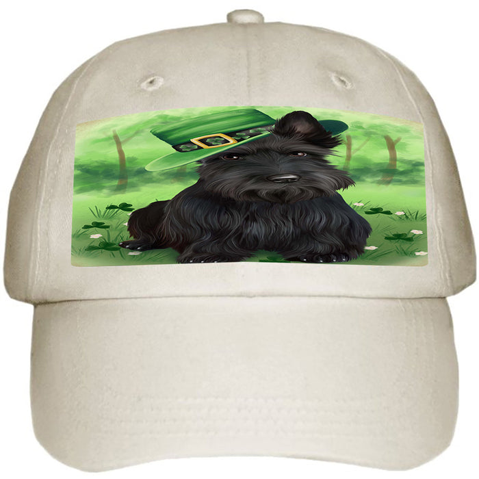 St. Patricks Day Irish Portrait Scottish Terrier Dog Ball Hat Cap HAT51885