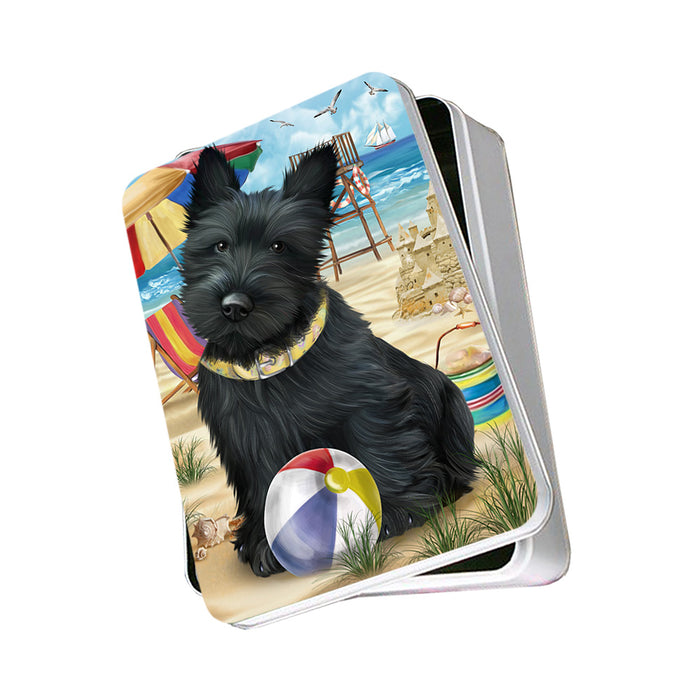 Pet Friendly Beach Scottish Terrier Dog Photo Storage Tin PITN50083