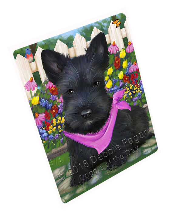 Spring Floral Scottish Terrier Dog Magnet Mini (3.5" x 2") MAG54321