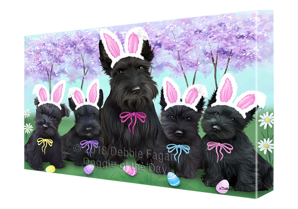 Scottish Terriers Dog Easter Holiday Canvas Wall Art CVS60078