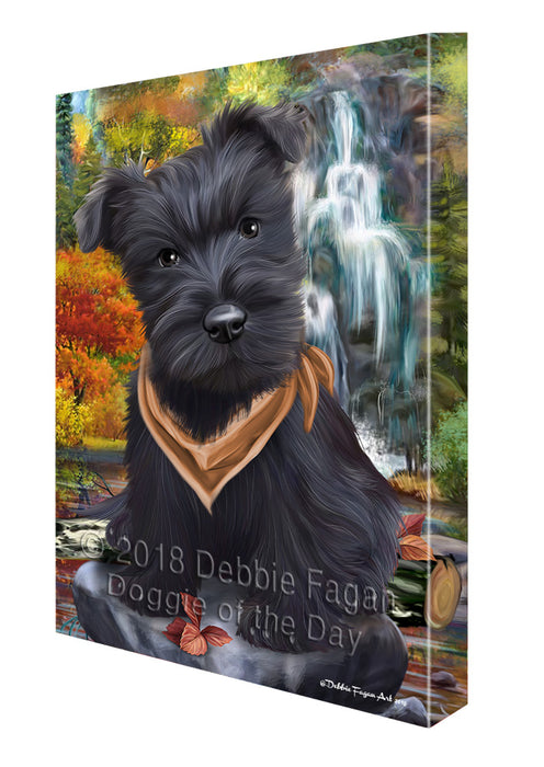 Scenic Waterfall Scottish Terrier Dog Canvas Wall Art CVS61122