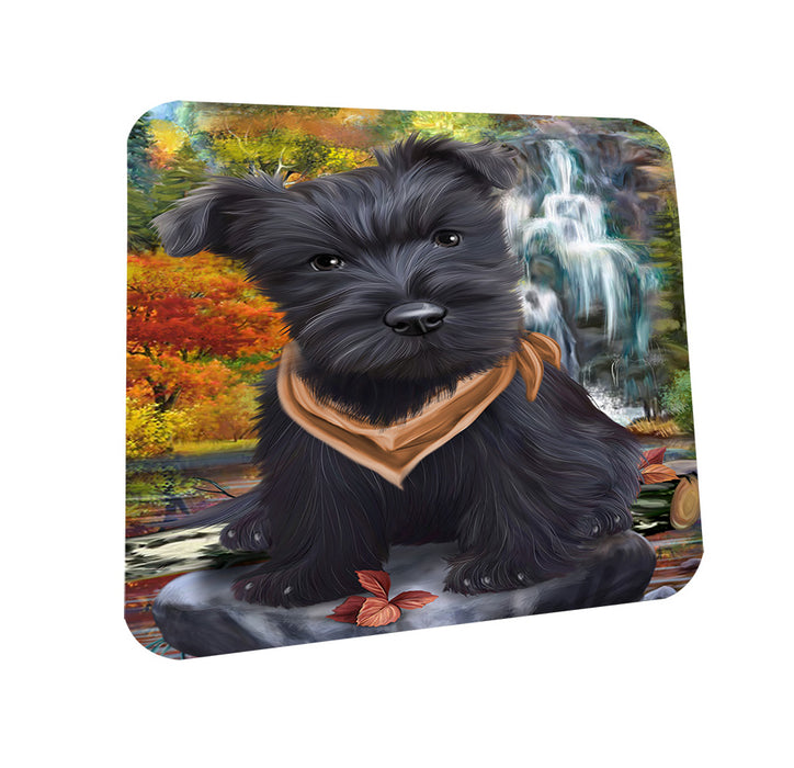 Scenic Waterfall Scottish Terrier Dog Coasters Set of 4 CST49460