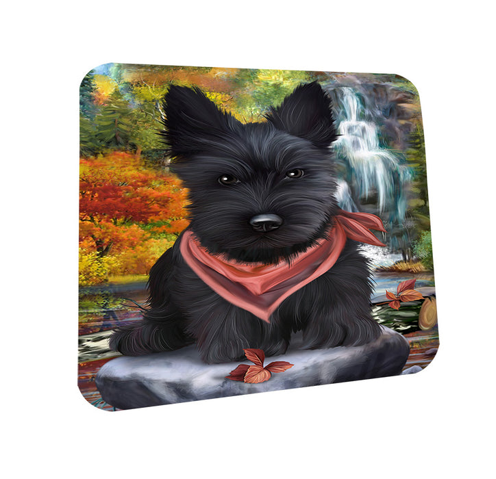 Scenic Waterfall Scottish Terrier Dog Coasters Set of 4 CST49461