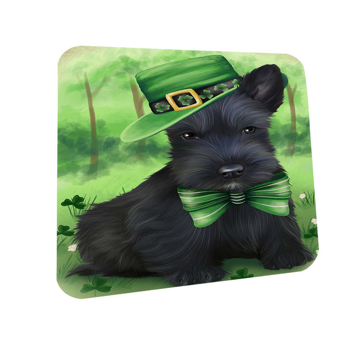 St. Patricks Day Irish Portrait Scottish Terrier Dog Coasters Set of 4 CST49345