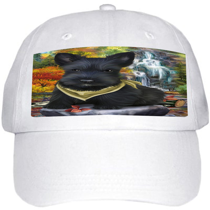 Scenic Waterfall Scottish Terrier Dog Ball Hat Cap HAT52344