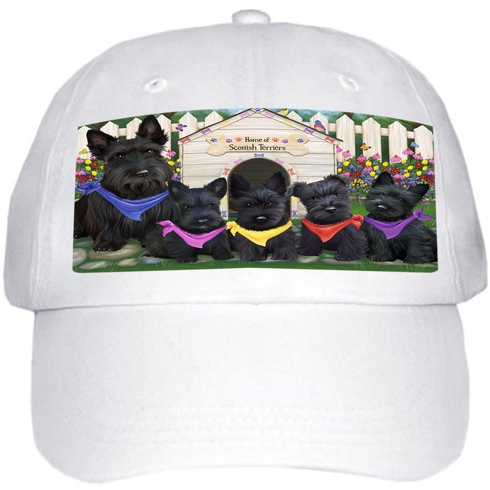 Spring Dog House Scottish Terriers Dog Ball Hat Cap HAT54117