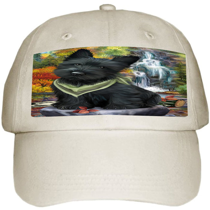 Scenic Waterfall Scottish Terrier Dog Ball Hat Cap HAT52347