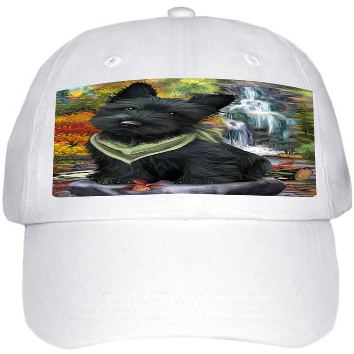 Scenic Waterfall Scottish Terrier Dog Ball Hat Cap HAT52347