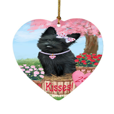 Rosie 25 Cent Kisses Scottish Terrier Dog Heart Christmas Ornament HPOR56377