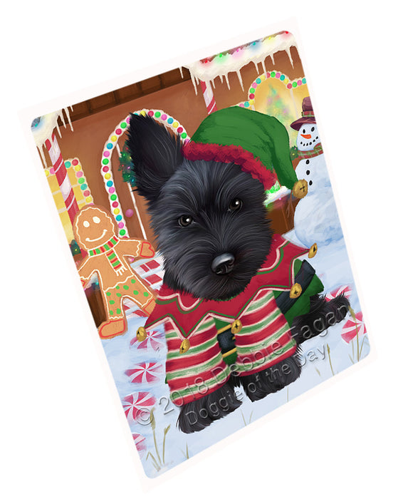 Christmas Gingerbread House Candyfest Scottish Terrier Dog Large Refrigerator / Dishwasher Magnet RMAG101484