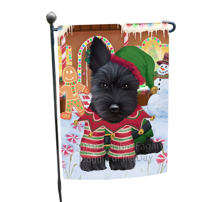 Christmas Gingerbread House Candyfest Scottish Terrier Dog Garden Flag GFLG57164