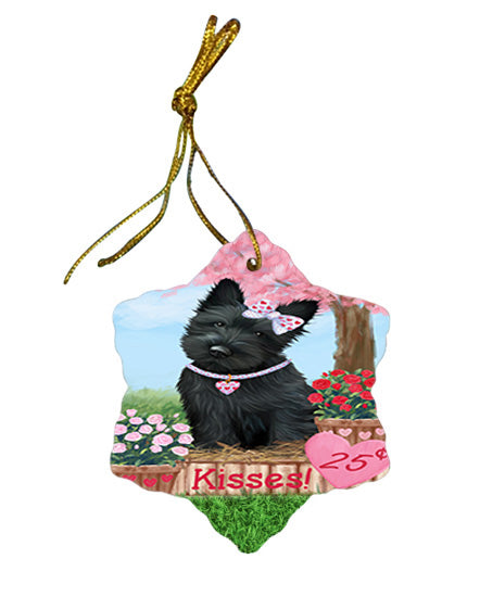 Rosie 25 Cent Kisses Scottish Terrier Dog Star Porcelain Ornament SPOR56377