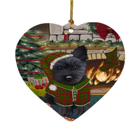 The Stocking was Hung Scottish Terrier Dog Heart Christmas Ornament HPOR55958