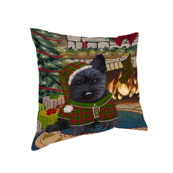 The Stocking was Hung Scottish Terrier Dog Pillow PIL71336