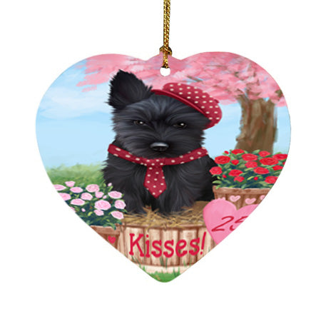 Rosie 25 Cent Kisses Scottish Terrier Dog Heart Christmas Ornament HPOR56378