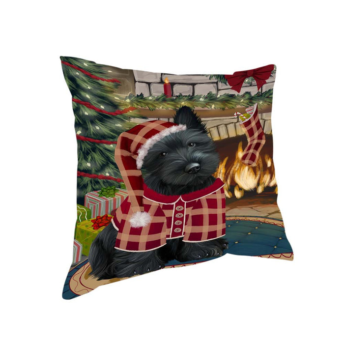 The Stocking was Hung Scottish Terrier Dog Pillow PIL71340