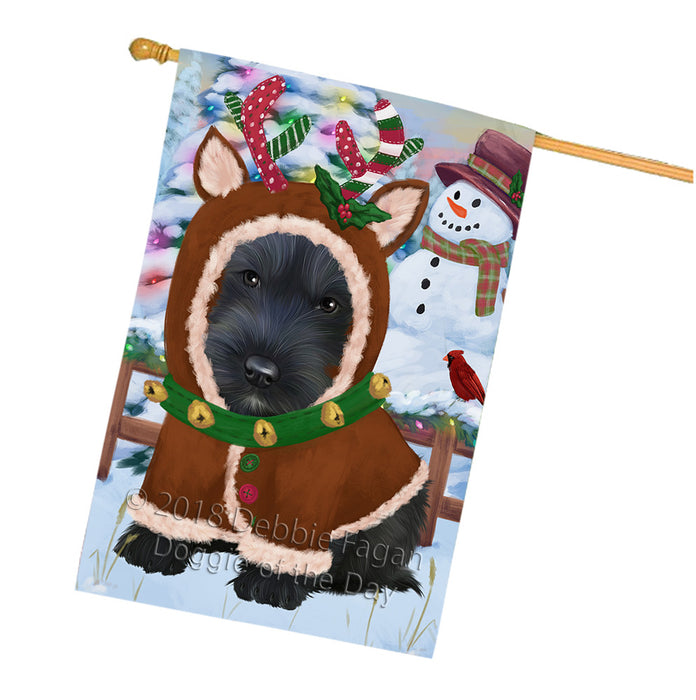Christmas Gingerbread House Candyfest Scottish Terrier Dog House Flag FLG57221