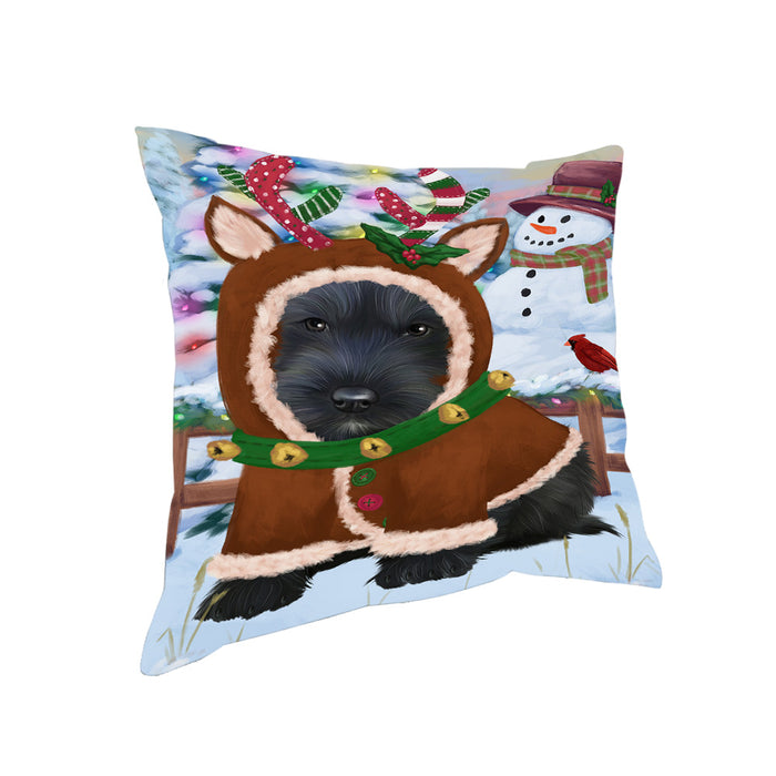 Christmas Gingerbread House Candyfest Scottish Terrier Dog Pillow PIL80440
