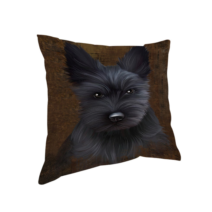 Rustic Scottish Terrier Dog Pillow PIL74536