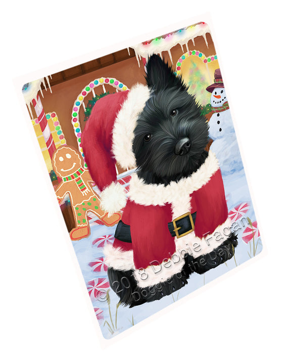 Christmas Gingerbread House Candyfest Scottish Terrier Dog Large Refrigerator / Dishwasher Magnet RMAG101496