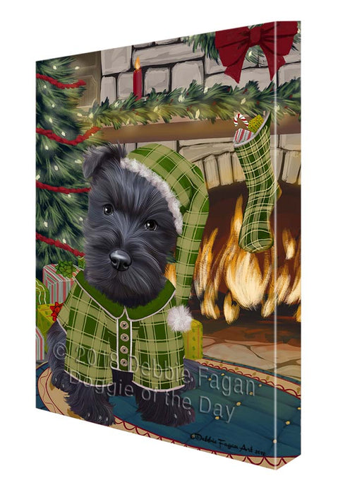 The Stocking was Hung Scottish Terrier Dog Canvas Print Wall Art Décor CVS120365